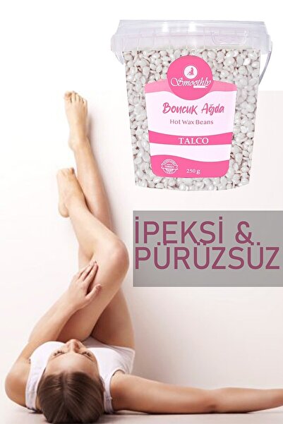 Smoothly Talco Beyaz Inci Soyulabilen Boncuk Ağda, 1 Adet Tüy Losyon, 4 Spatula