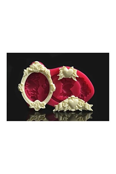 Pasta Market Silikon Kalp Dekorlar & Çerçeve Kalıbı