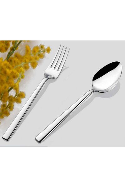 İNTER CELİK Inter Steel Nile Model Spoon & Fork 60 Pieces Boxed Set