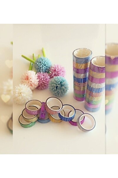 ÇOK ŞEKER BİR YER Renkli Desenli Simli Bant