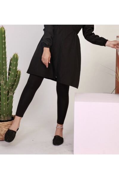 PİCAMABOX Kadın Tesettüre Uygun Altı Tayt Su Tutmaz Hızlı Kurur Özel Tayt Dal...