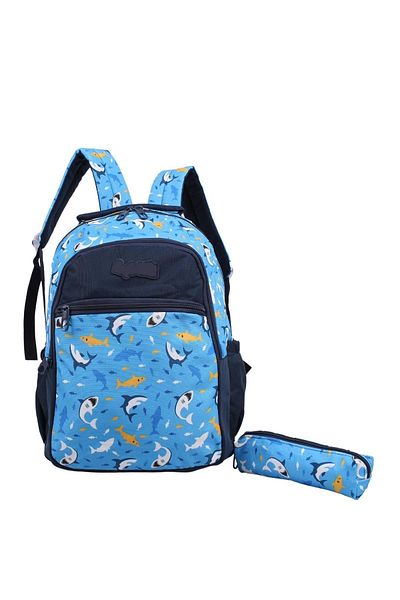 Bagacar Copii Băieți Blue Dog Model Set de hrănire cu suport pentru stilou Rucsac
