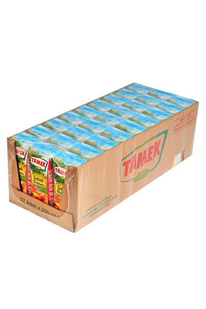TAMEK Şeftali Nektar Meyve Suyu 200 Ml 27 Li Koli