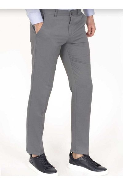 FERRY BUTİK Men's Linen Classic Cut Trousers