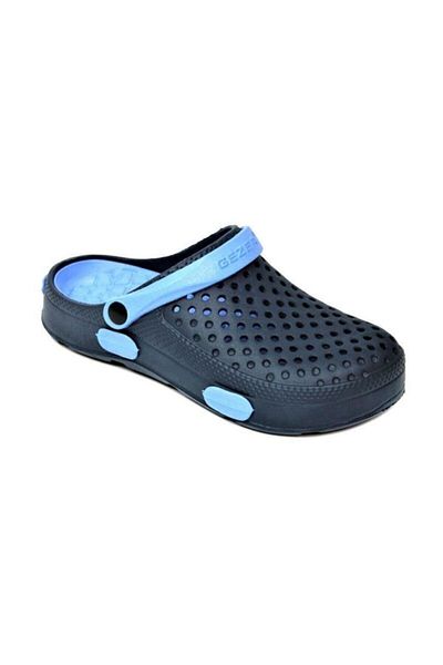 GEZER Men's Navy Blue Closed Sabo Slippers