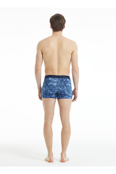 Blackspade 30871 Normal Waist Printed Navy Blue Men's Shorts