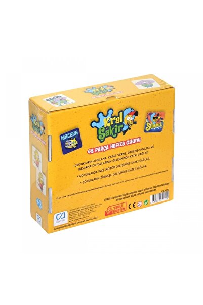 Sunman 5112 Ca Games, Kral Şakir 48 Parça Eğitici Hafıza Oyunu / +3 Yaş