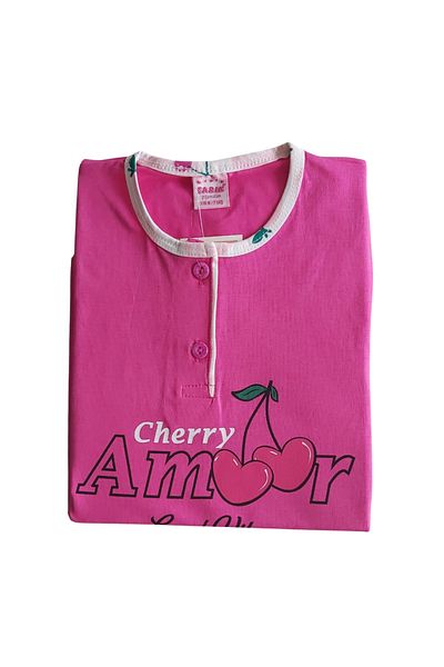 Tarık Girl's Short Sleeve Pajama Set-medium Thick-100% Cotton-1860