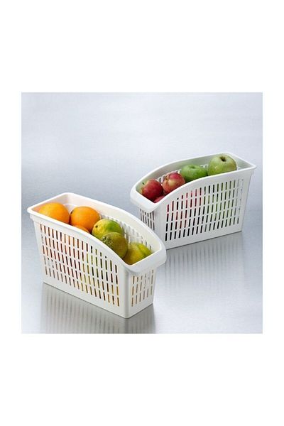 Tuğra 3 Pieces White Fridge Organizer