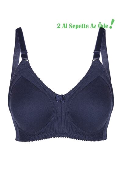 Alışveriş Meydanı Жіночий синій бавовняний бюстгальтер без кісточок, що підтягує та зменшує груди