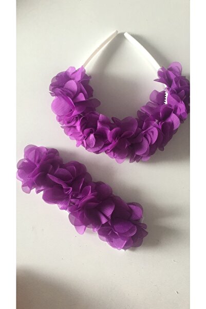 Azebu طقم ربطة شعر على شكل تاج للأم والابنة مع زهور ليزر