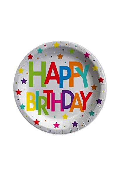 BalonEvi Thb7214 Superstar Birthday Plate 8 Pieces