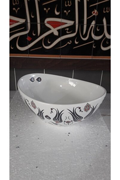 Kütahya Çini El Yapımı Çini Desenli % 100 Porselen Lavabo
