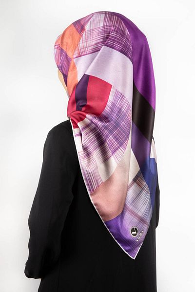 VİOLLA Γυναικείο κασκόλ Twill Μωβ 90x90