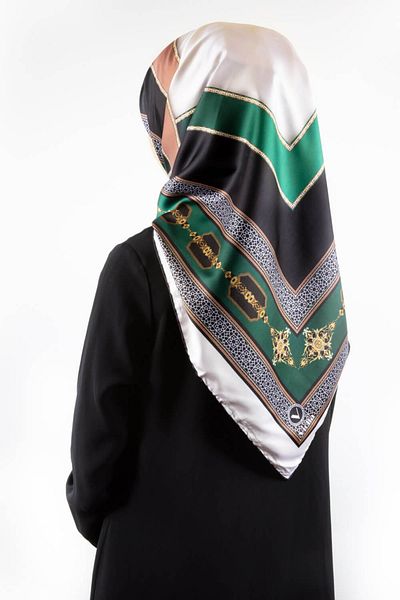 VİOLLA Γυναικείο κασκόλ Twill Petrol Green 90x90
