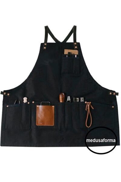 medusaforma مريلة مطبخ مع حزام ماستر شيف مقهى مطعم الشيف النادل كوك تصفيف الش...