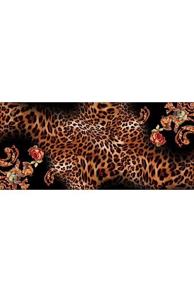 19V69 ITALIA Motiv Floral Leopard Seria Pavia cu Umeraș șal și Set Cadou 90x200 Cm