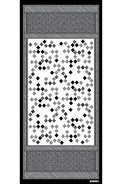 19V69 ITALIA Model Geometric Seria Pavia cu Umeraș șal și Set Cadou 90x200 Cm