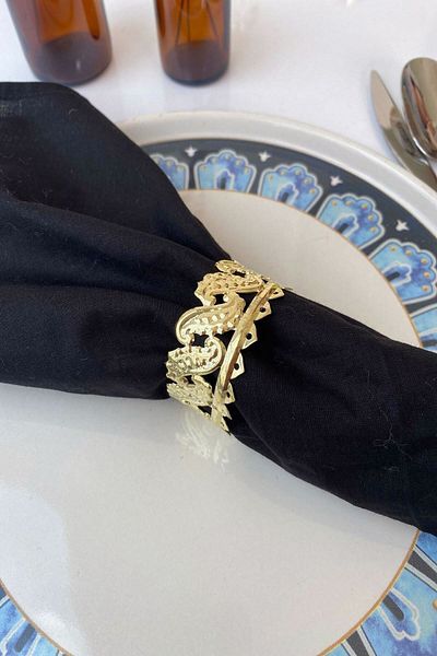 Emtory Home Gold Casablanca Luxury - 6 Μεταλλικά Δαχτυλίδια Χαρτοπετσέτας