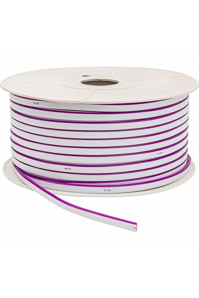 repplam 1 Metre 12 Volt Neon Led Mor Işık 12v Neon Şerit Led Yüksek Işık Sili...
