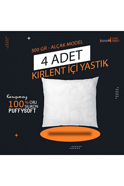 UYKUPEREST Kırlent Içi Yastık Kırlent Yastığı - Alçak Model Yastık - 4 Adet