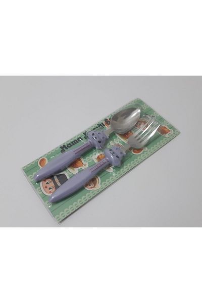 renkli çiçekler Cute Cartoon Fork Spoon For Baby Child
