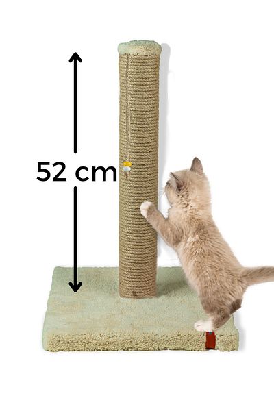 PUGALO 52cm Luxury Scratching Board with Catnip Jute Scratching Cream Cushion Surface