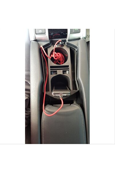 Honda Cıvıc Fc5 2016-2020 Içın Uyumlu Usb Portlu Orta Konsol Kutusu Sıyah