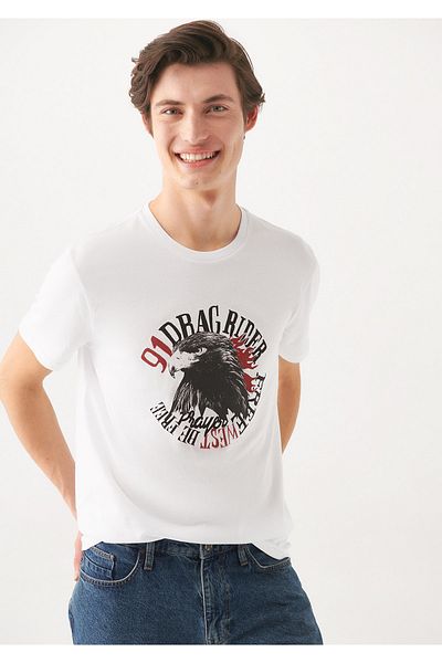 Mavi T-Shirt - Weiß - Regular Fit