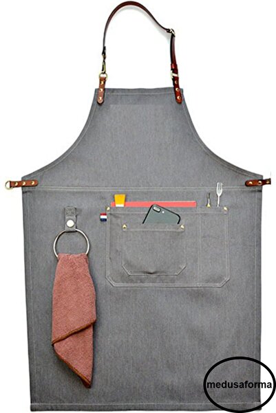 medusaforma Askılı Mutfak Önlüğü Master Chef Cafe Şef Garson Aşçı Kuaför Sana...