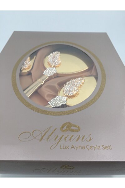 Alyans Σετ χτένας και κοσμήματος με καθρέφτη πολυτελείας Aybeaglobal Gold13