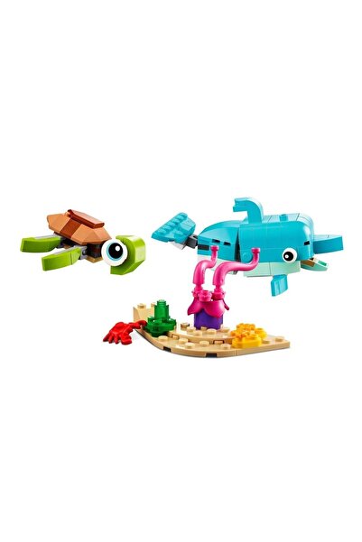 LEGO 31128 Creator Dolphin and Turtle 3 in 1, 137 Pieces +6 Years