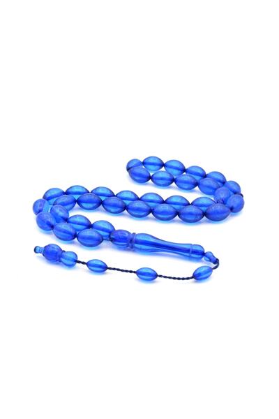Murty99 Mărgele de rugăciune din chihlimbar cu tăiere fină, albastru parfumat