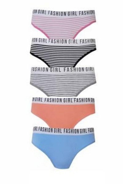 HMSGİYİM Βαμβακερά εσώρουχα Hera Bikini - Πακέτο 5 Fashion Girl