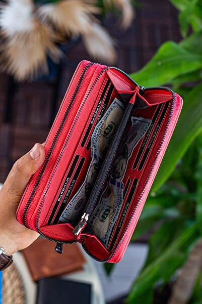 Garbalia Orleans Genuine Leather Dusty Rose Handbag with Phone Compartment Wallet Card Holder