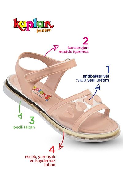 KAPTAN JUNIOR Sandale pentru fete Pantofi Balerina Pvtk 320