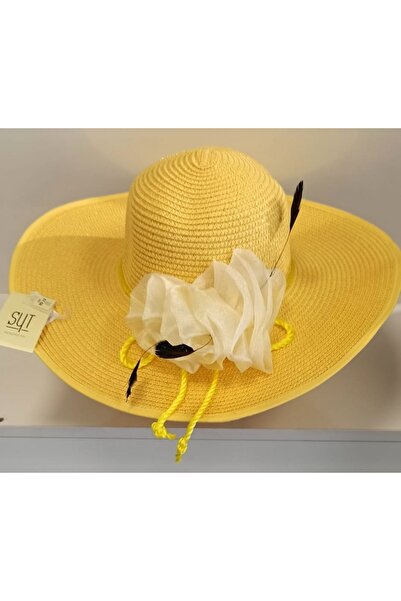 Suyutti Arıcı Store Yeni Sezon Sarı Renk Kadın Hasır Şapka