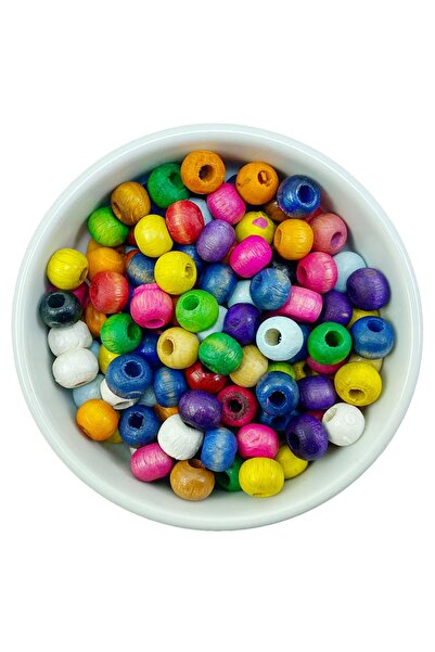 MİR 210 броя дървени мъниста от 50 гр. в различни цветове