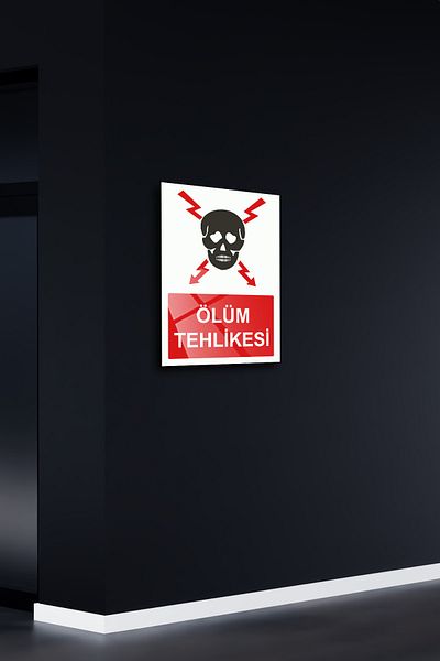 Decorita Glass Panel| Danger of Death Glass Sign| 40cm X 60cm
