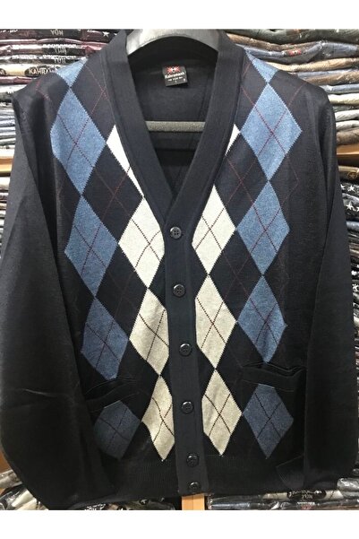 MODA Cardigan subțire de tricotaj cu model Dad pentru bărbați