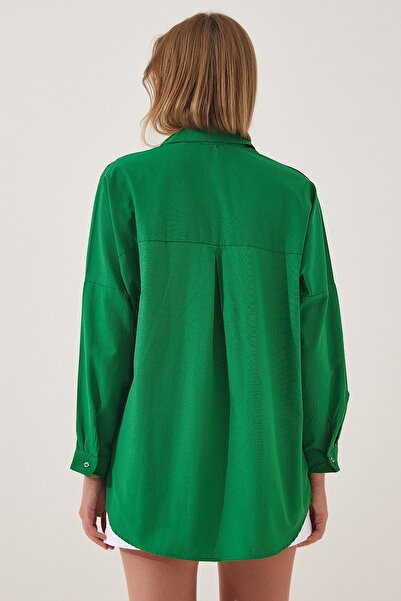 Happiness İstanbul Női Vibrant Green Oversize Long Basic ing DD00842