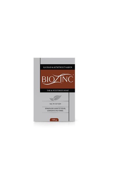 biozinc صابون القطران والكبريت للشعر والجسم
