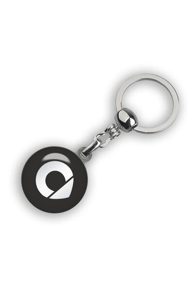 Modül Breloc rotund cu imprimare prin picătură cu logo Smart. Culoare negru-c...