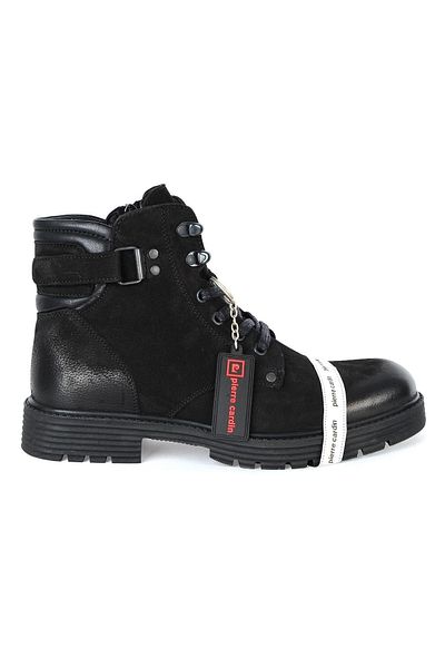 Pierre Cardin 77648 Nubuck Μαύρες 100% Δερμάτινες Χειμερινές Ανδρικές Μπότες