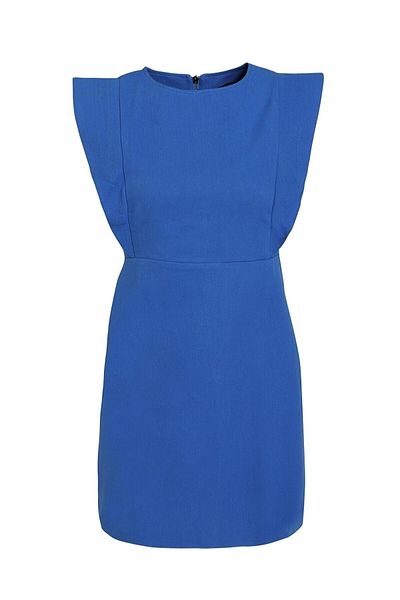Quzu Rochie cu volane albastră Sax 20y31306-05