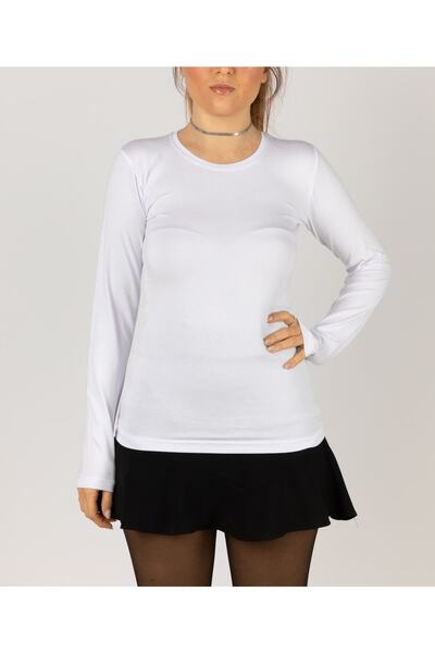 MODA Γυναικείο κορμάκι με στρογγυλή λαιμόκοψη και μακριά μανίκια