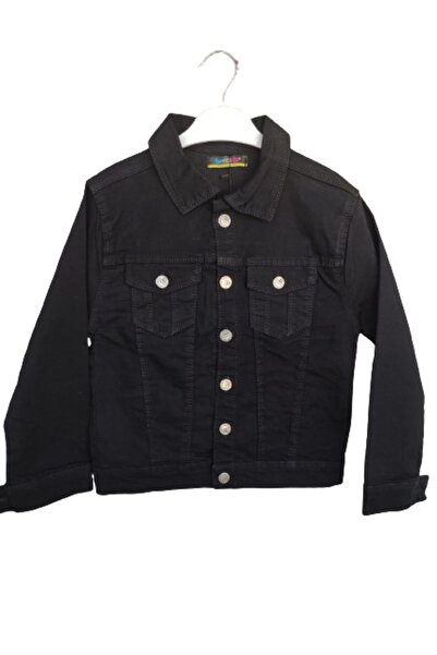 Meriç bebe Jachetă de blugi neagră de sezon pentru băiat, spălată și lycra