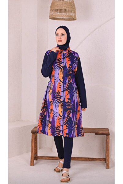 Genel Markalar Qontes Tesettür Mayo Haşema Petek Ve Çiçekli Nanoteks