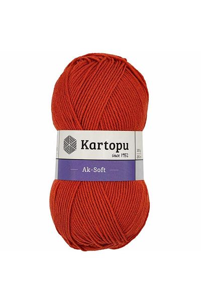 Kartopu Ak-soft Orange Πλεκτό Χειροποίητο - Ipi 1210