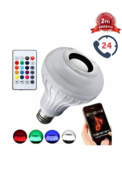 Rucas Bluetooth Hoparlörlü Kumandalı Rgb Akıllı Led Ampul 16 Renk Ithalatçı G...